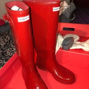 Red Hunter boots